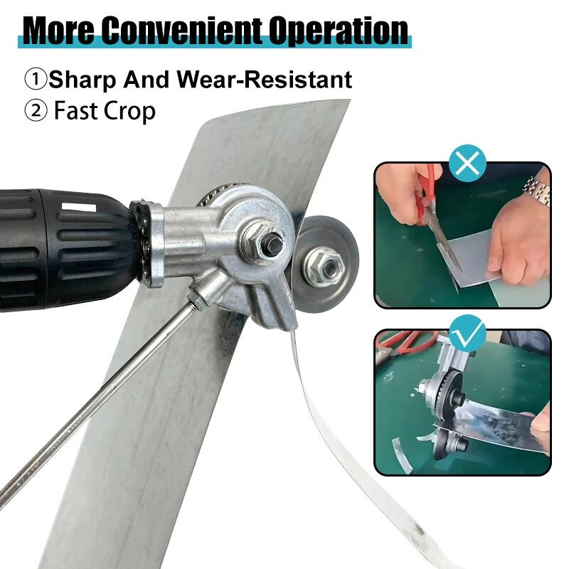 Metal Electric Drill Shears Plate Cutter Attachment Sheet Cutter Nibbler Saw NEW