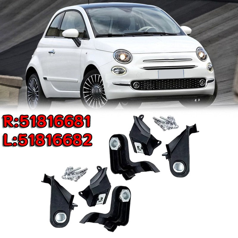 2xFront Left Right Headlight Bracket Repair Kit 51816681/2 for Fiat 500 2007-15