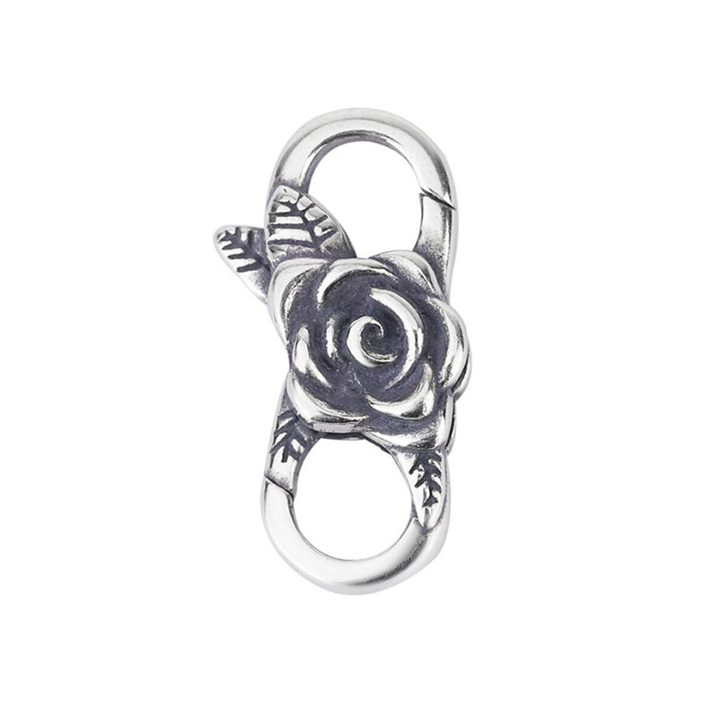 DIY Sterling Silver Double Lobster Claw Clasp Snap Bracelet Necklace Connector