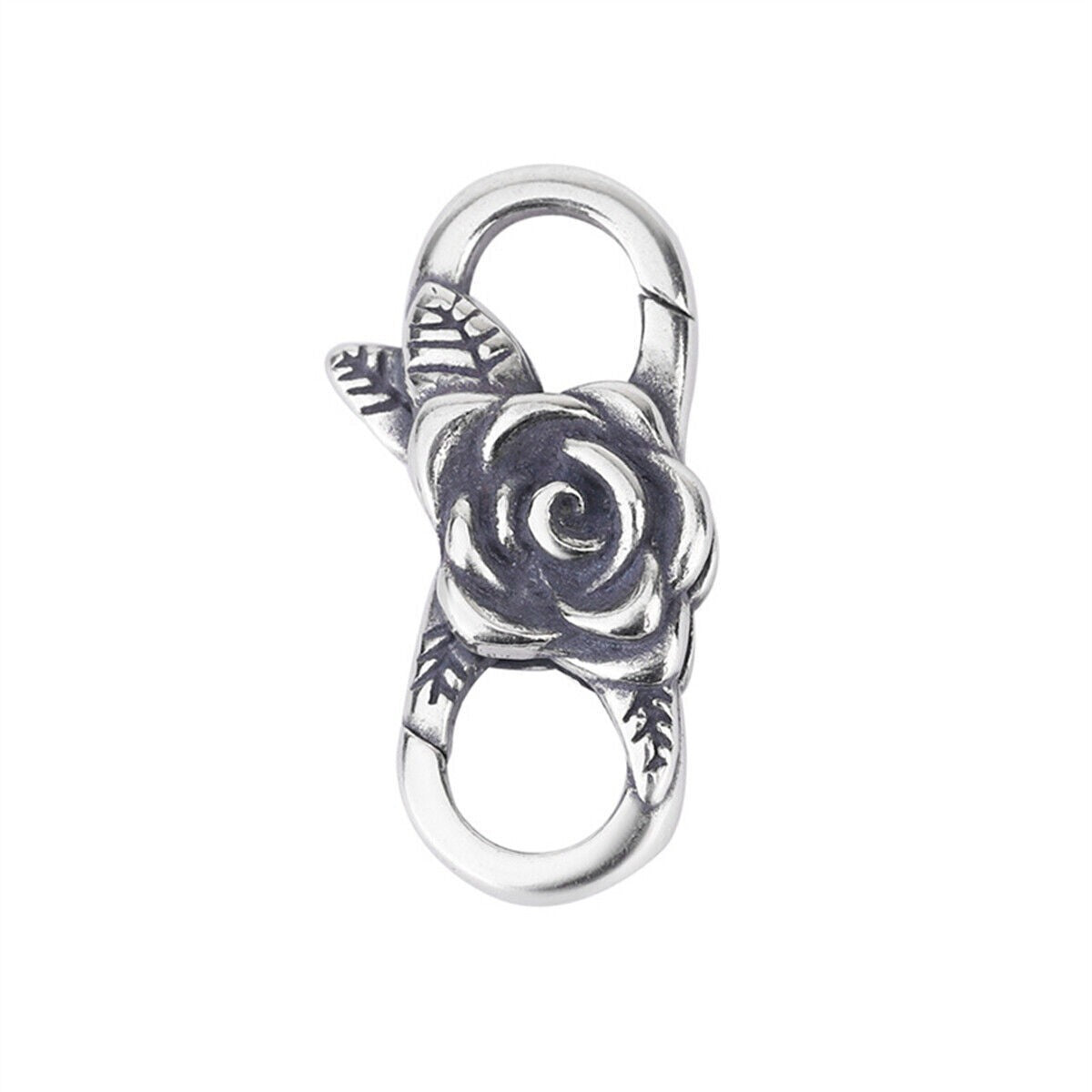 DIY Sterling Silver Double Lobster Claw Clasp Snap Bracelet Necklace Connector