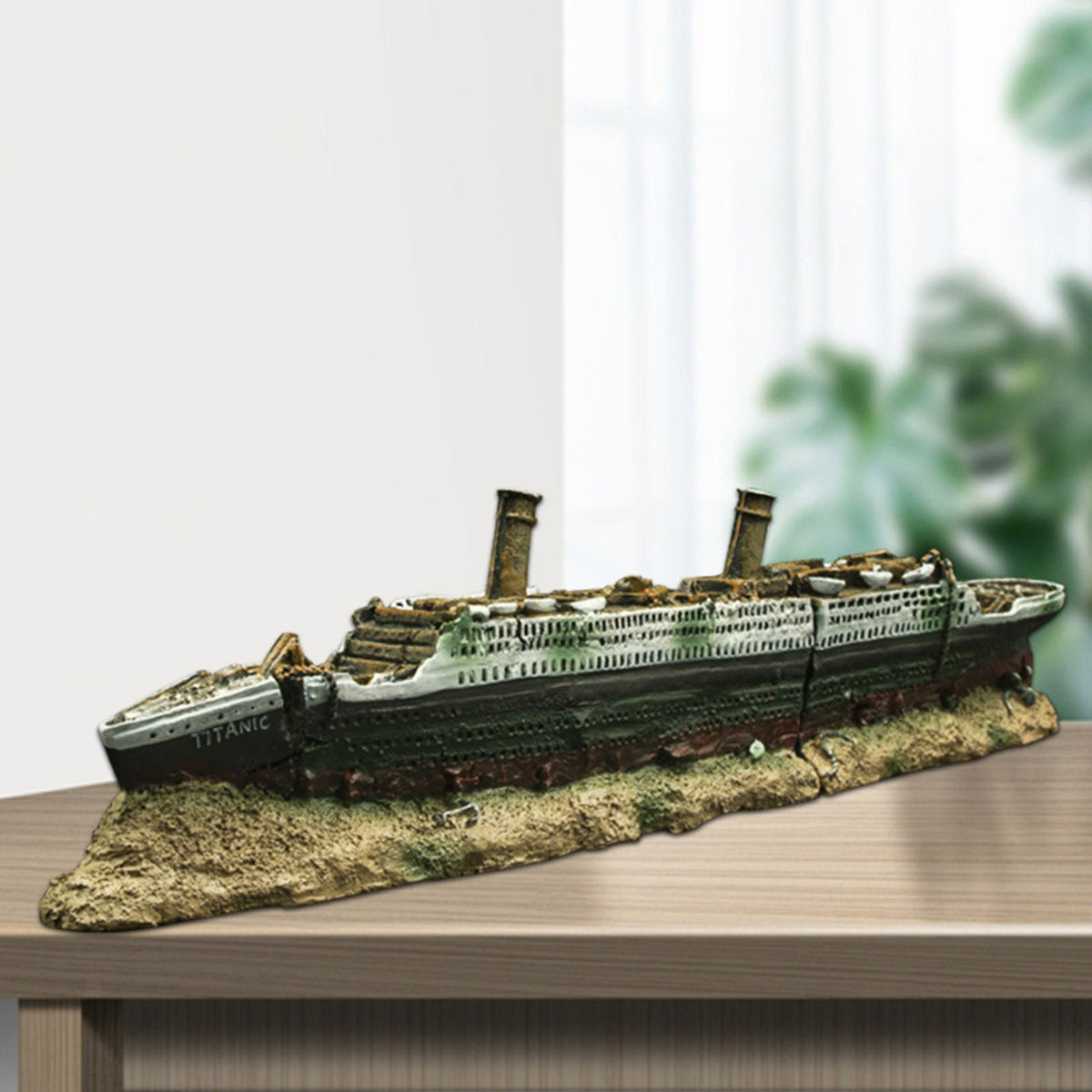 Aquarium Fish Tank Titanic Shipwreck Ship Ornament Decorations Cave Hide