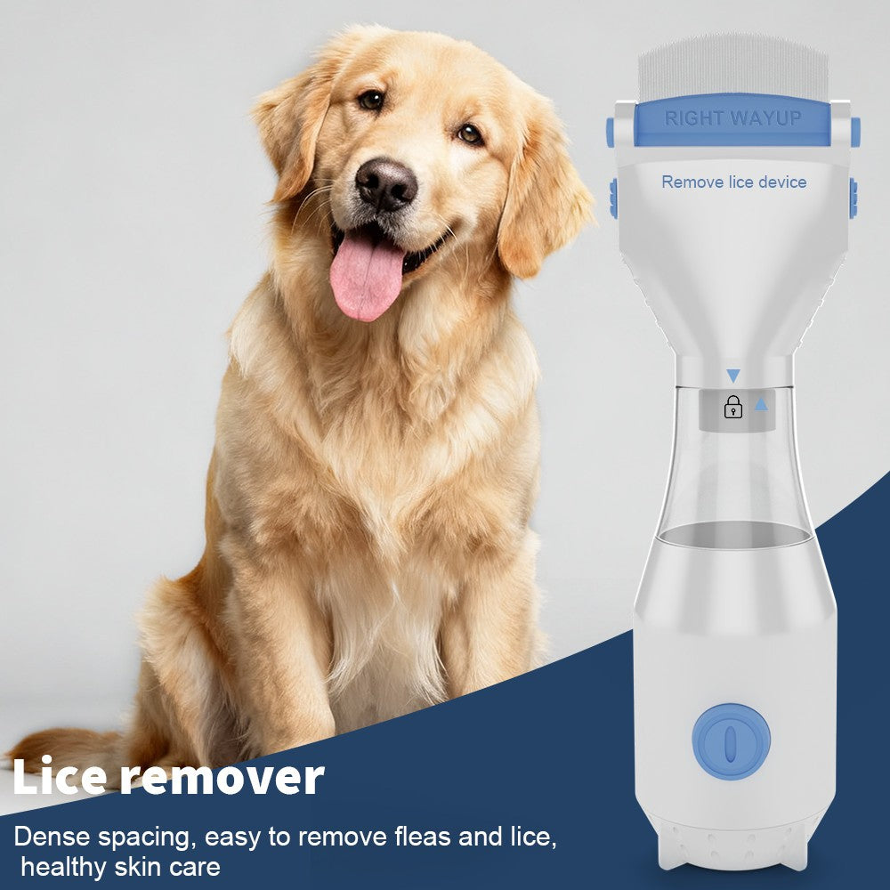 Electric Vacuum Head Nit Anti Lice Comb Brush Pet Dog Flea Filter Remover Tool