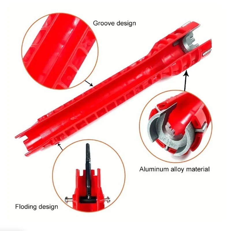 14 IN 1 FAUCET SINK BASIN INSTALLER PIPE WRENCH TAP SPANNER MULTIFUNCTION TOOLS