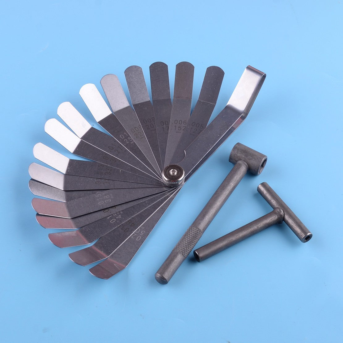 Motorcycle Engine Valve Screw Regulating Tool Set 4PCS with Feeler Gauge