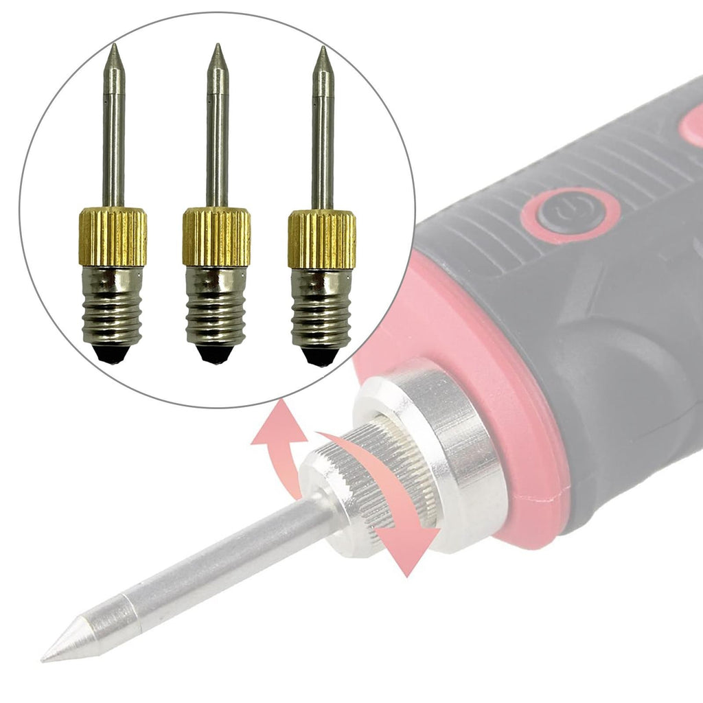 3Pcs High Performance E10 Interface Soldering Iron Tips USB Soldering Tip Set