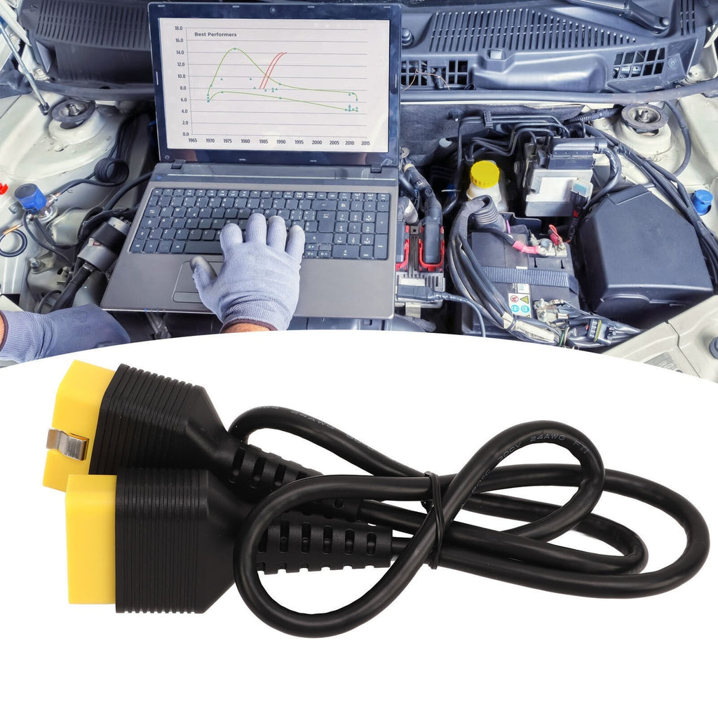 Diagnostic Cable Male To Male Diagnostic Extension Cable For Vehicle 100cm 16pin