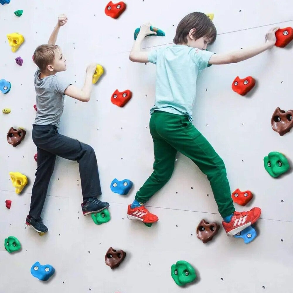 10/20x Kids Climbing Holds Stones Rock Wall Climbing Grab Grip With Fixing Bolt
