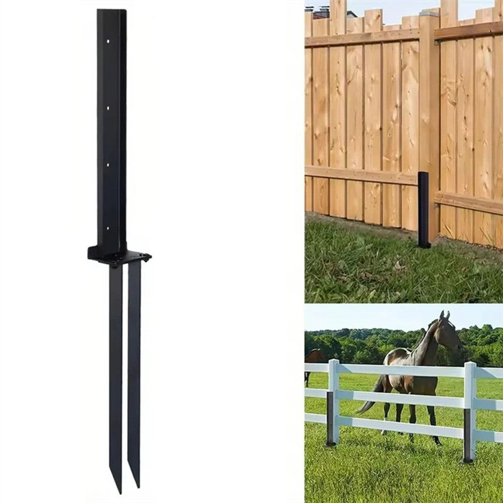 Heavy Duty Steel Fence Post Repair Kit - Anchor Brackets & Ground Spike UK