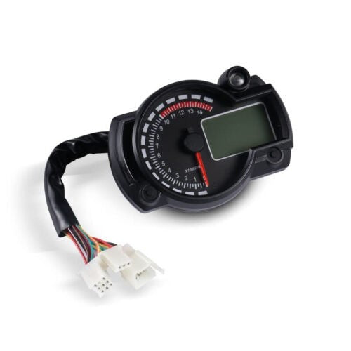 Motorcycle LCD Digital Speedometer Tachometer Gauge Motorbike Odometer Universal