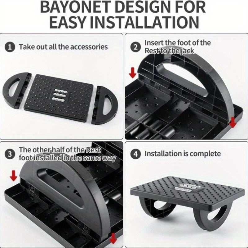 Rolling Massage Ergonomic Foot Stool  Under Desk Rocker Leg Rest for Office Use