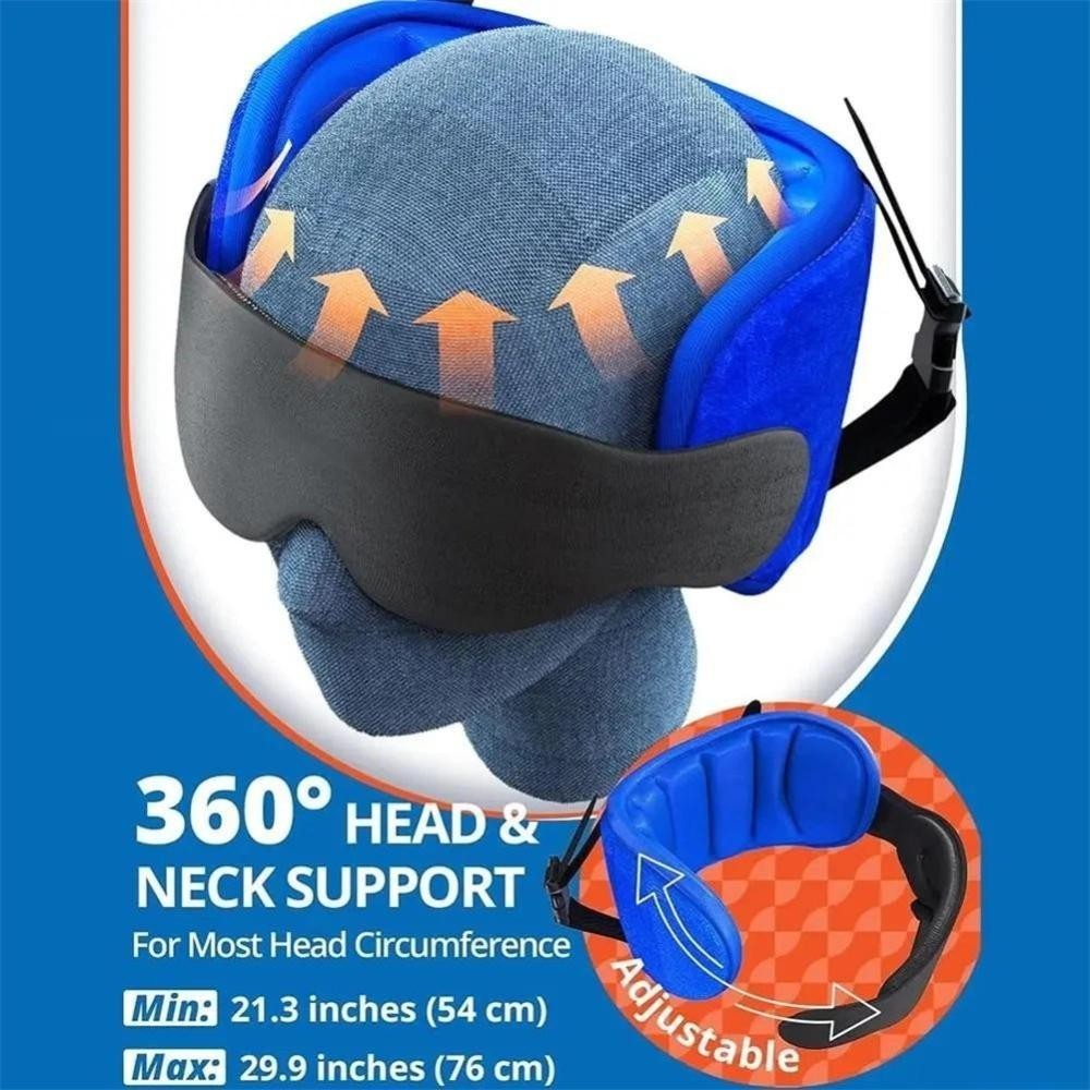 Travel Neck Pillow Airplane Support Headrest Long Flight Eye mask