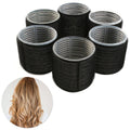 6x Jumbo Self Grip Hair Rollers Extra Large 60mm Bouncy Curl Salon Styling Tools