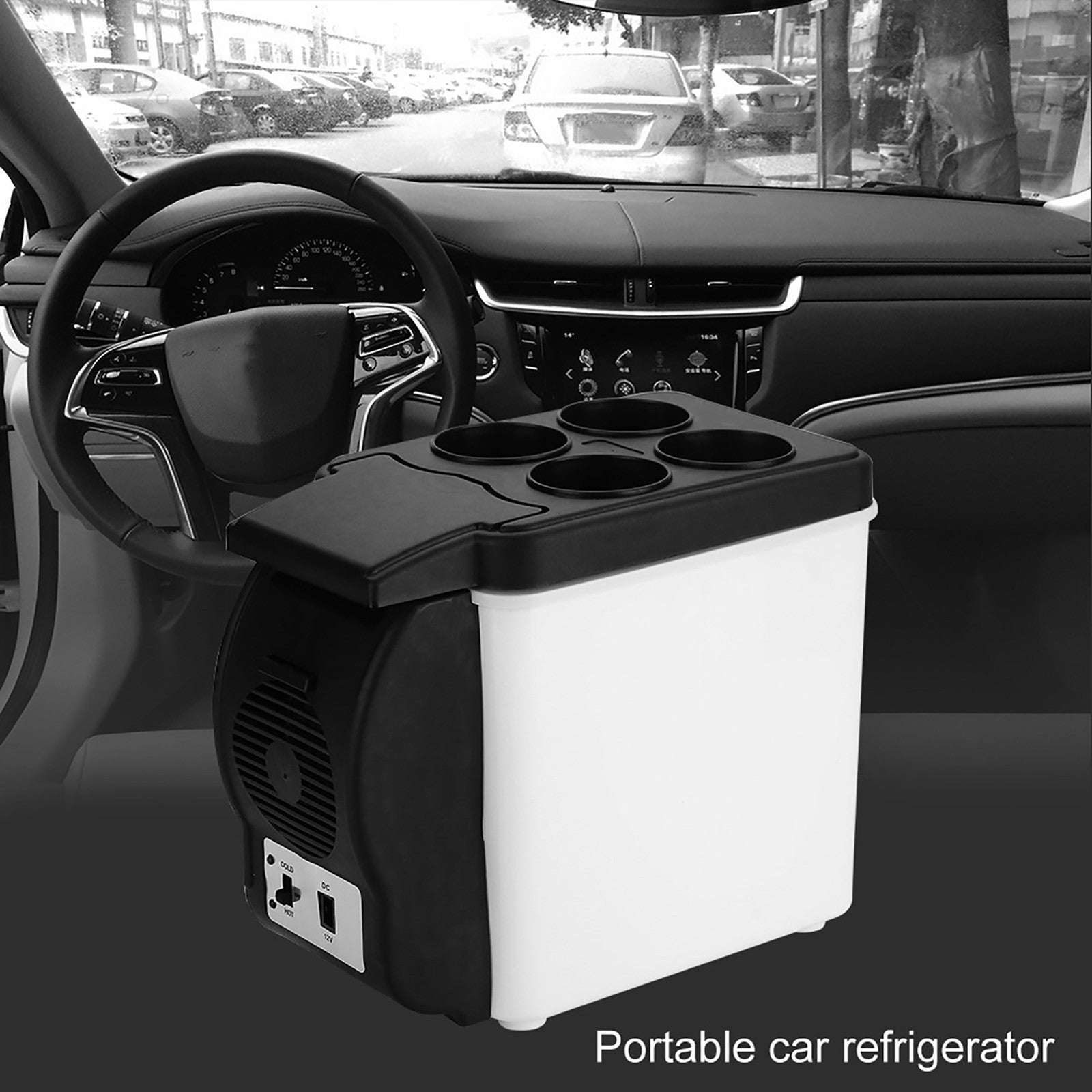 12V 6L Portable Car Refrigerator Mini Food Drinks Warmer Cooler Fridge BL