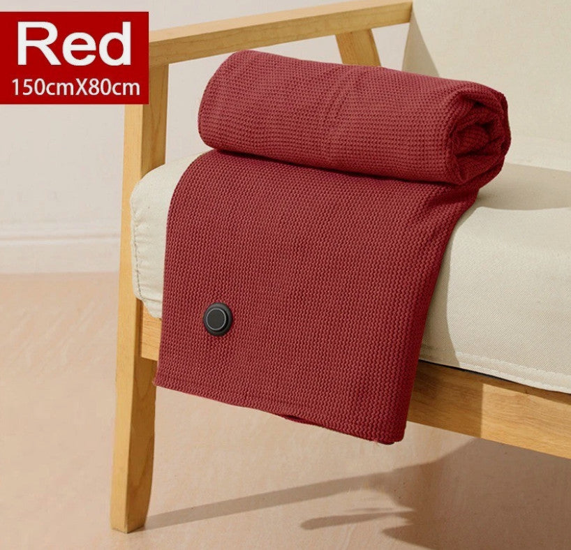 USB Heated Shawl Blanket Wearable Electric Heating Blanket with Zipper Closure