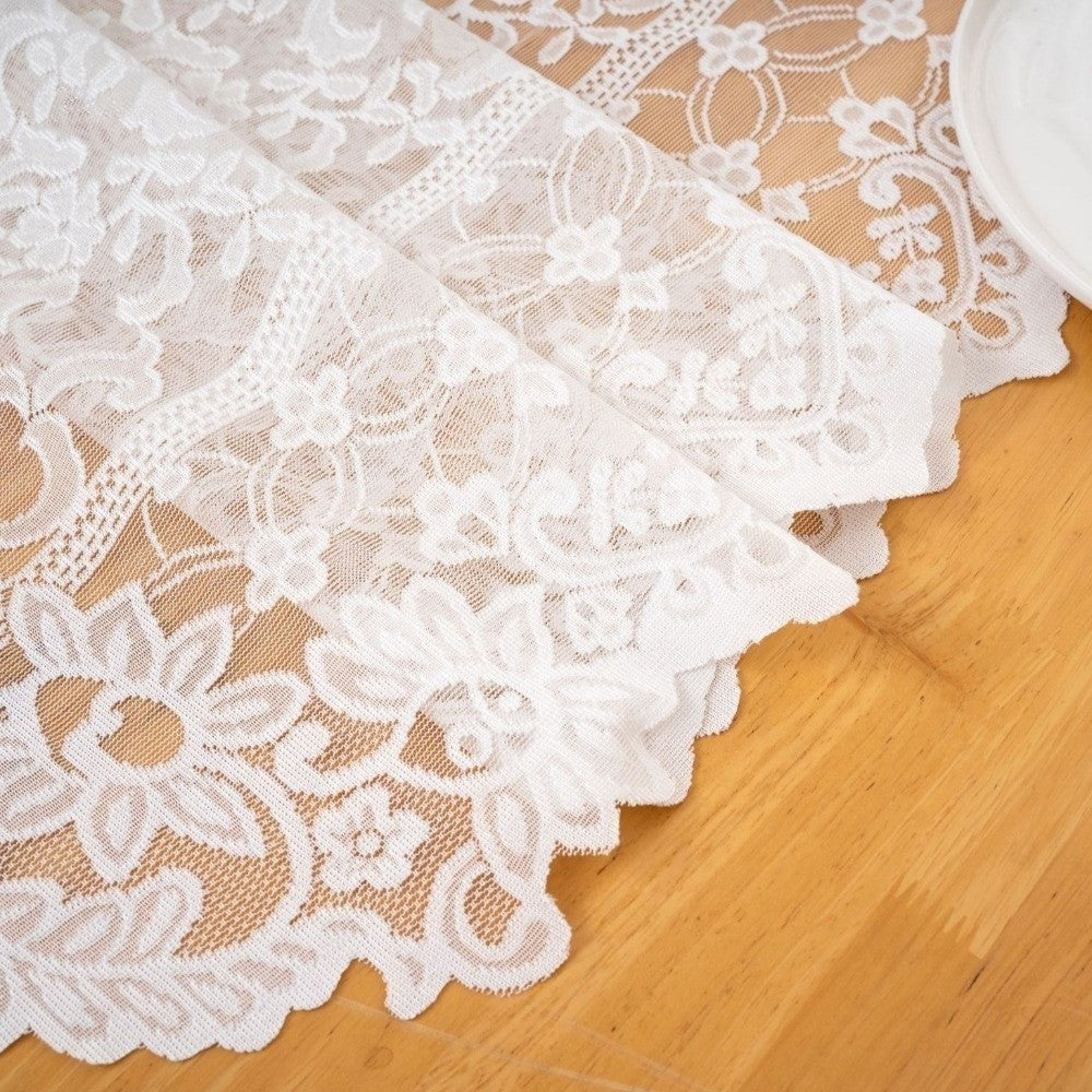 Elegant Lace Table Runner Comfortable French Minimalist Style Table Cover