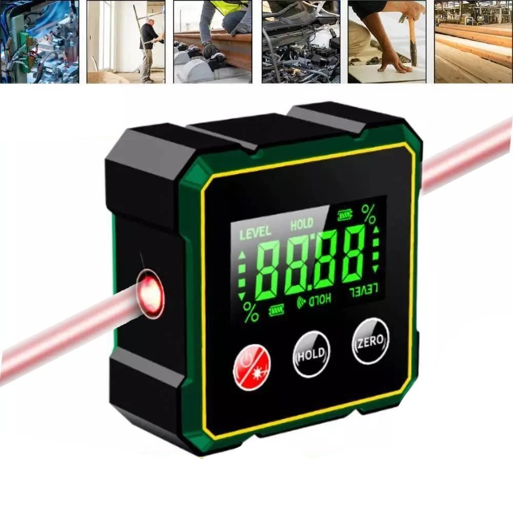 Magnetic Digital Angle Finder with Electronic-Laser, High Precision Angle Tool