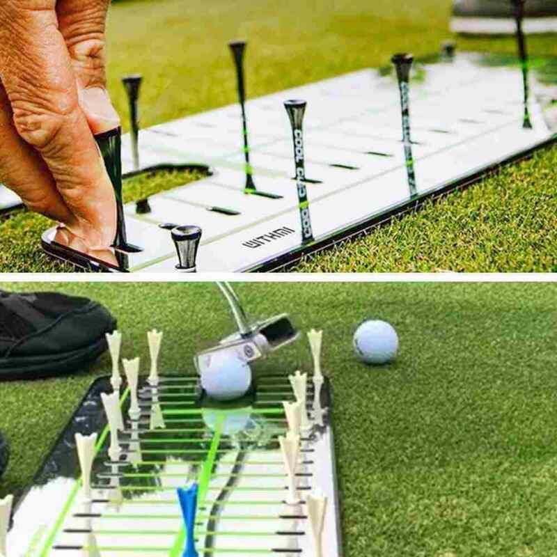 Golf Putting Training Mirror Eyeline Alignment Practice Aid Portable UK NEW~