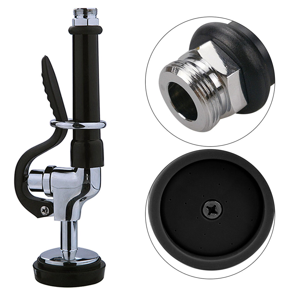 UK Commercial Restaurant Kitchen Pre-Rinse Faucet Tap Sprayer Spray Head Black