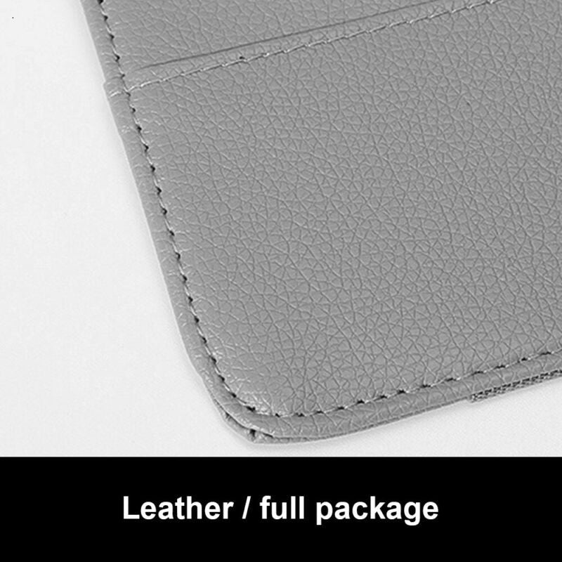 Car Sun Visor Organizer Interior Pocket Pen Glasses Leather Storage Bag Holder