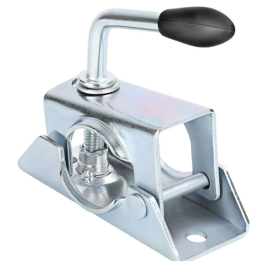 Heavy Duty Jockey Wheel & Clamp 48MM (Ribbed Metal Wind Handle Caravan Trailer)