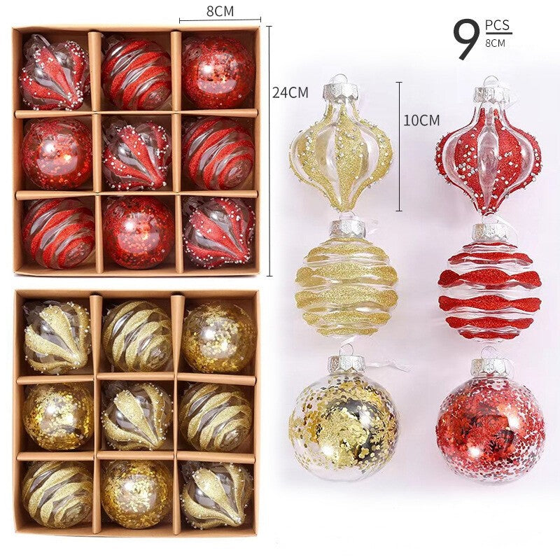 9pcs Christmas Tree Balls Baubles Hanging Ornament Party Xmas Tree Decoration