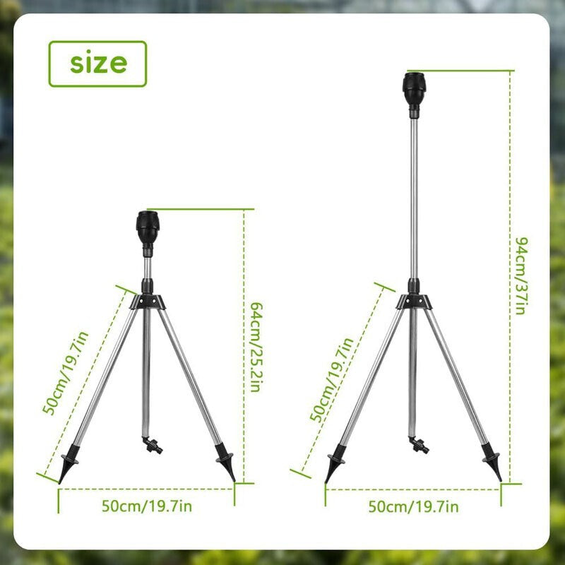 360 Degree Automatic Rotating Garden Sprinkler With Tripod Watering Nozzle