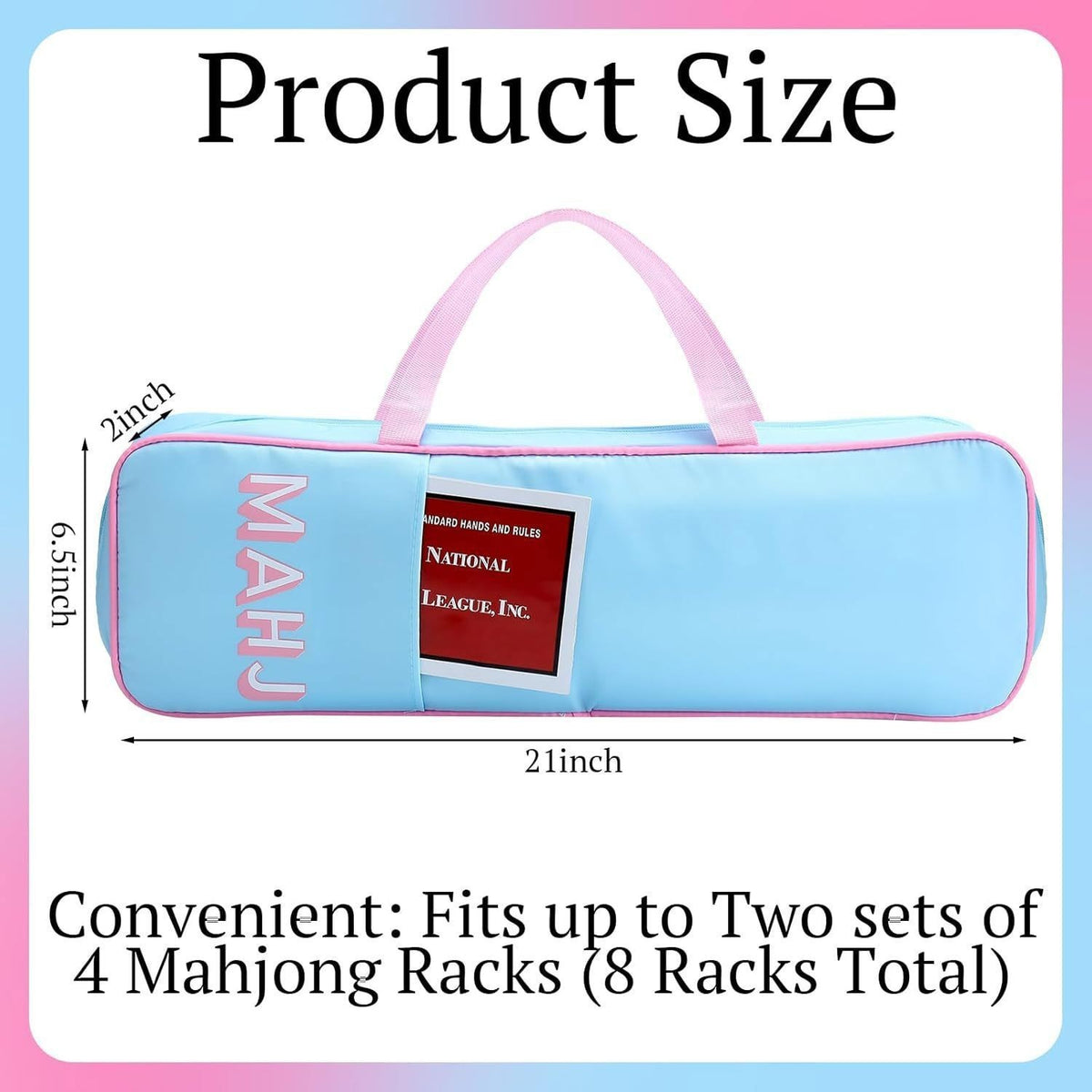 Mahjong Rack Storage Bag | Ergonomic Mahjong Organizer with Zipper