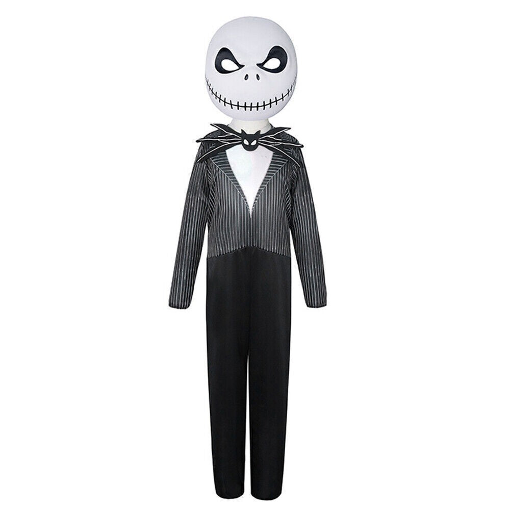 Kid Boy The Nightmare Before Christmas Jack Skellington Cosplay Costume Scary UK