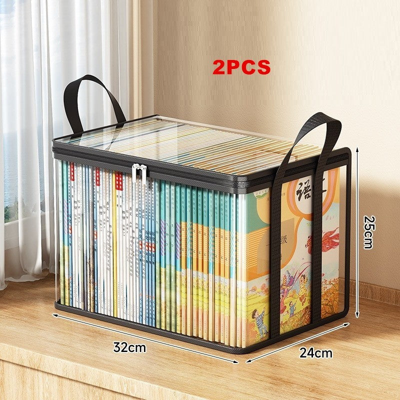 Larnto Large Heavy-DutyThick Plastic Clear Storage Box with Hinged Lid