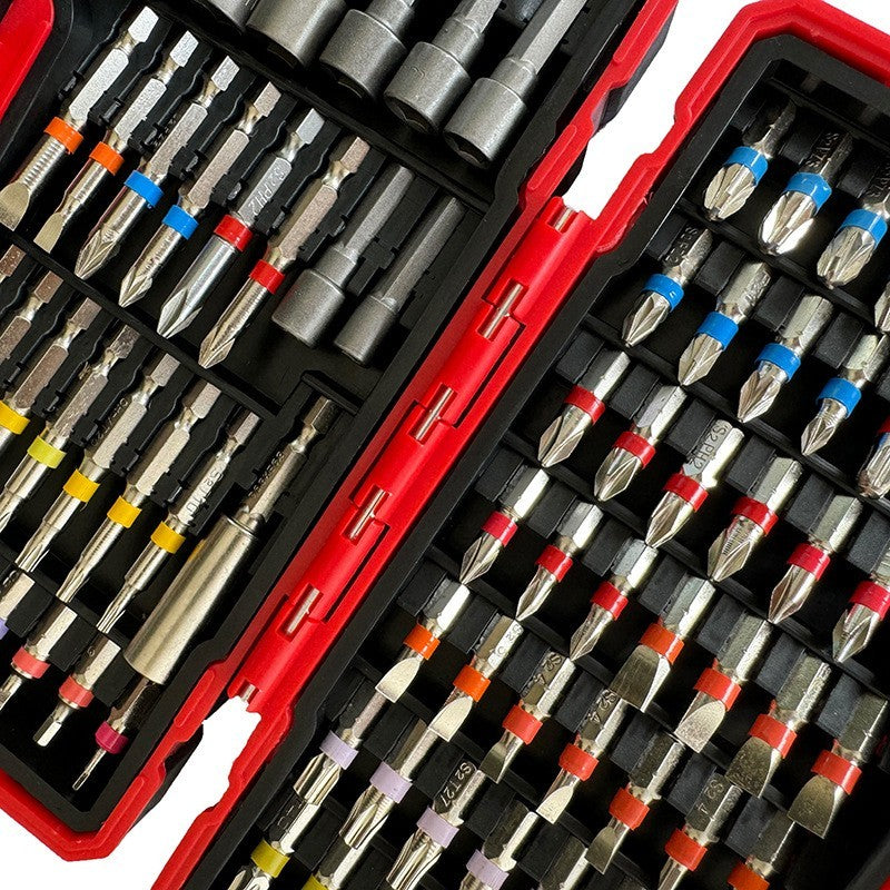 83x Magnetic Screwdriver Bit Set S2 Steel Precision Colorful Torx Hex Phillips