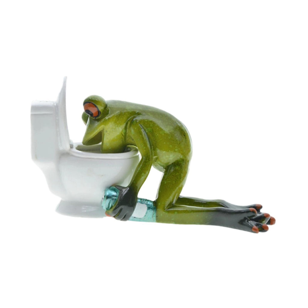 Frog Figurine Sculpture Gift Funny Resin Ornament Handmade Art Animal