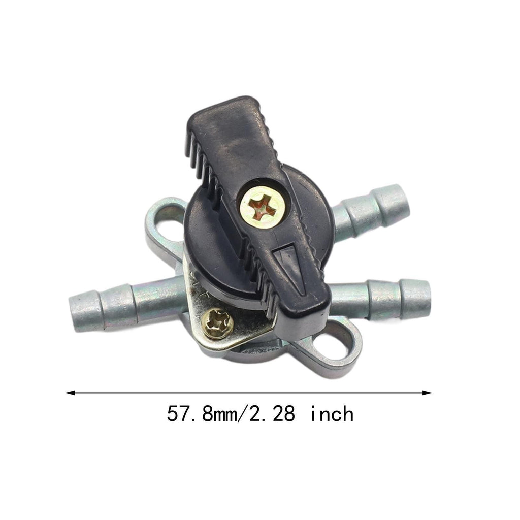 3 Way Fuel Tank Tap Fuel Cock ATV Supplies Wide Compatibility 2 in 1 Out Oil