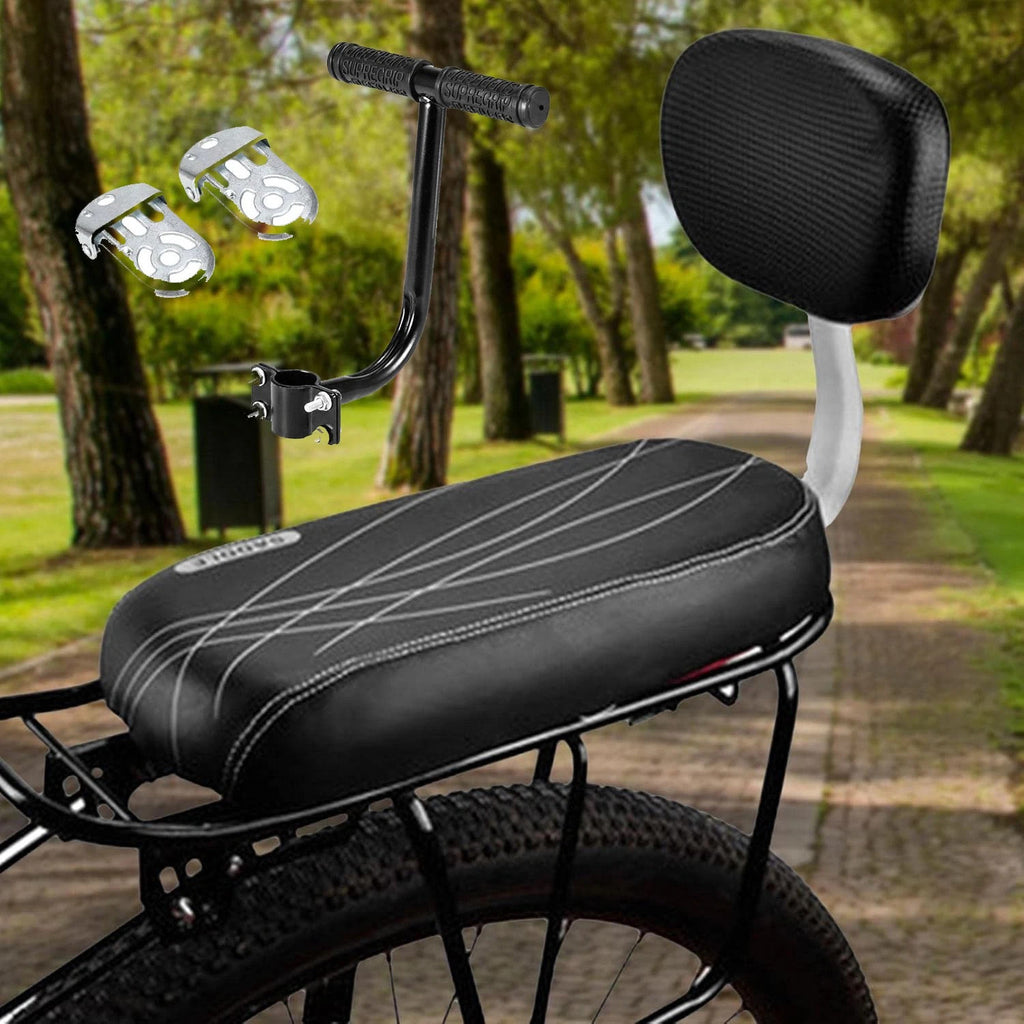 Bicycle Child Seat Kit Back Rear Seat Cushion Armrest Footrest Set Bike Back Set
