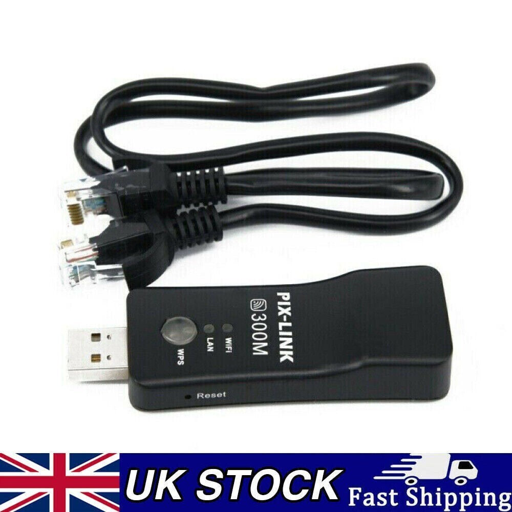 UK For Samsung Smart TV Wireless LAN Adapter WiFi Dongle RJ-45 Ethernet Cable