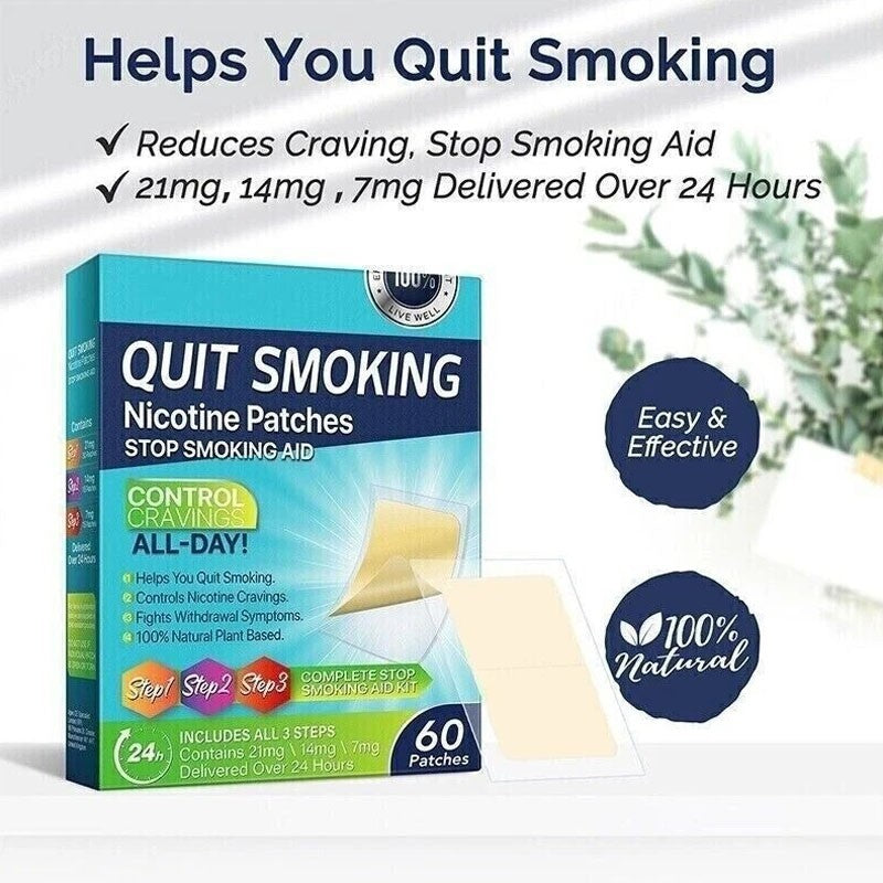 Nicotine Patches Stop Smoking Aid Steps 1 Through 3 to Quit Smoking Patches New