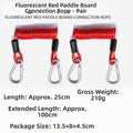 Paddle Board Connecting Safety Rope Elastic Coiled Bungee for Surfboard