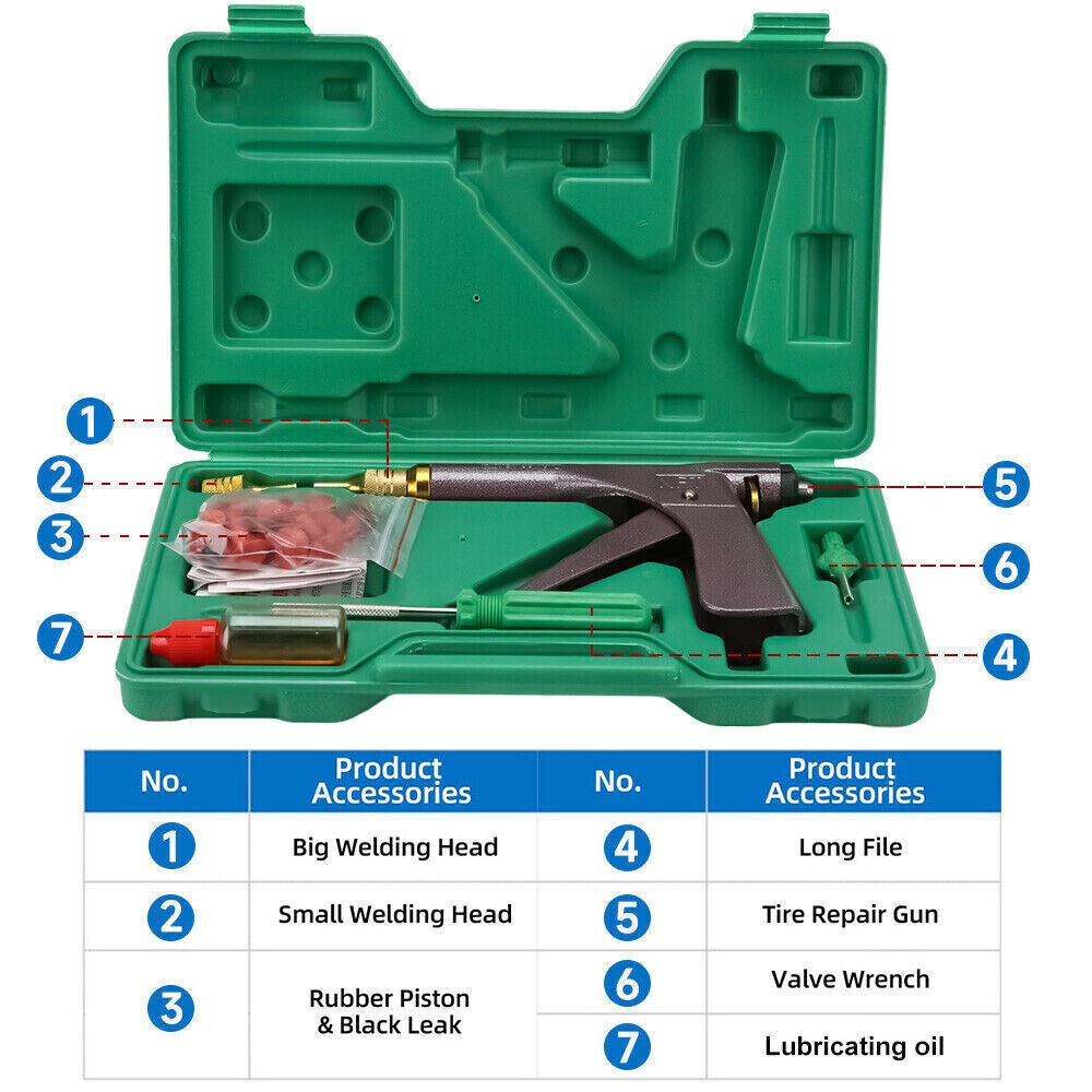 Rechargeable Emergency Tyre Puncture Repair Tools Kit Mending Kit Car Van Motorc