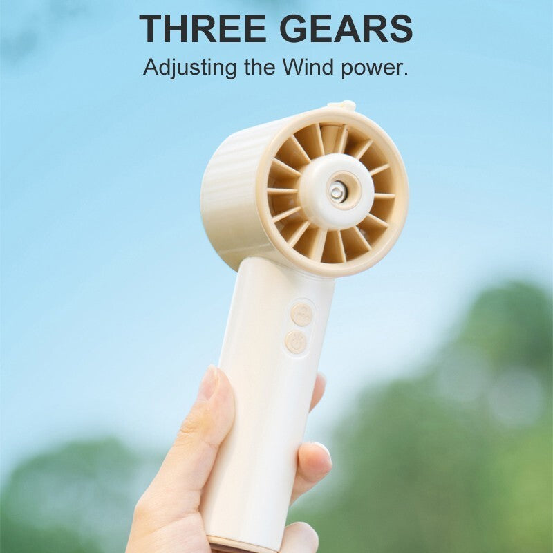 Portable Handheld Mist Fan USB Rechargeable Mini Spray Cooling Fan 3 Speed