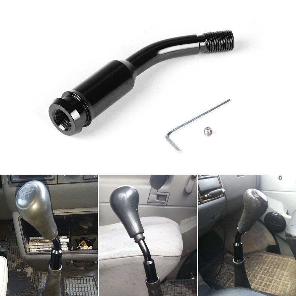 Black Racing Gear Shifter Stick Lever 5" Bend Bent Extension for VW T4 T25 85-03
