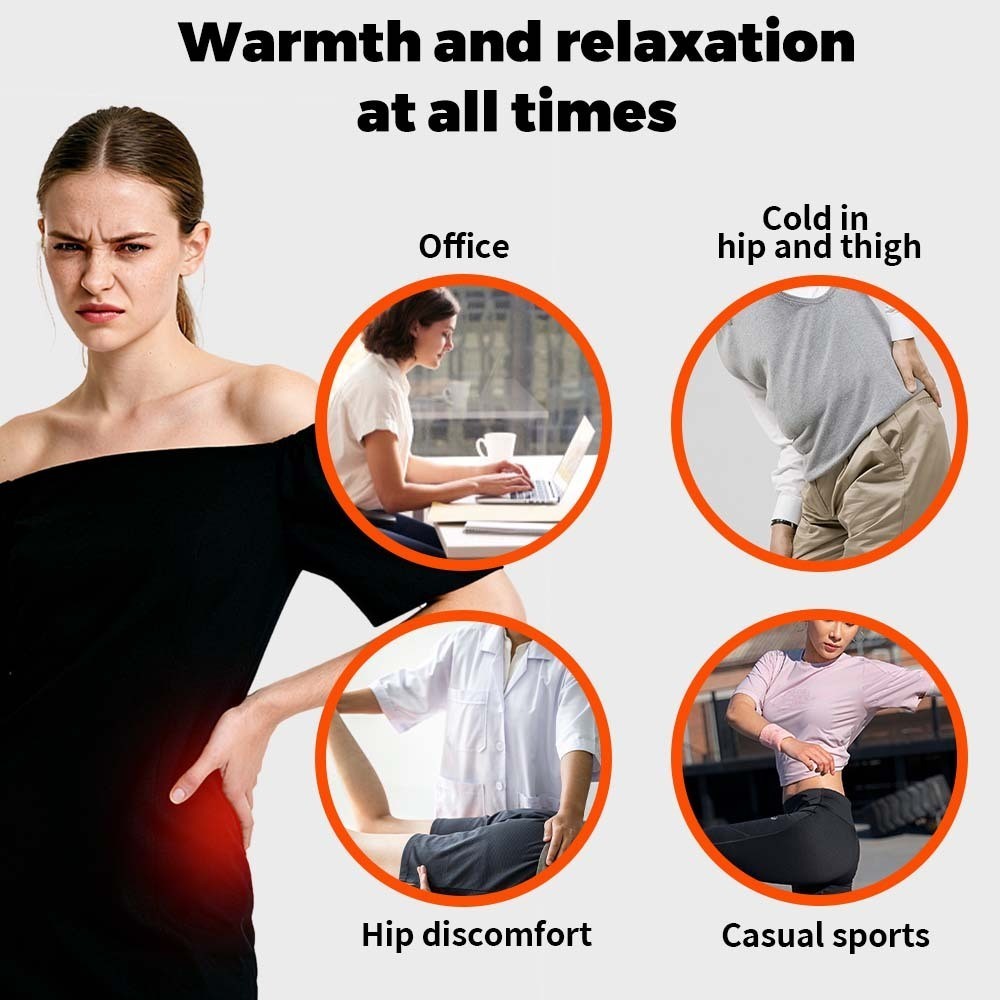 Red Light Therapy Massage Wrap for Hips and Thighs, 3 Heat  Levels