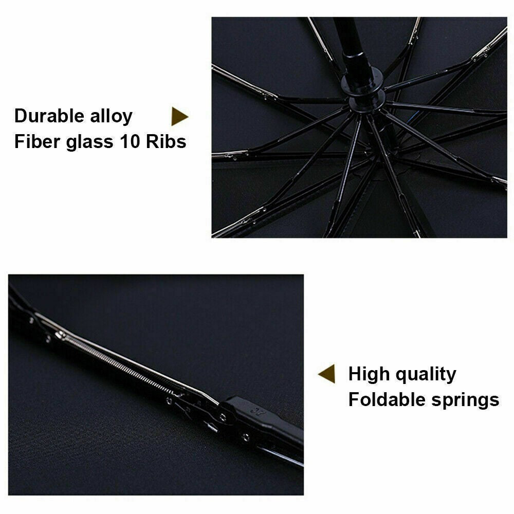 Double Wind Resistant Strong Automatic Open&Close Folding Canopy 10 Rib Umbrella