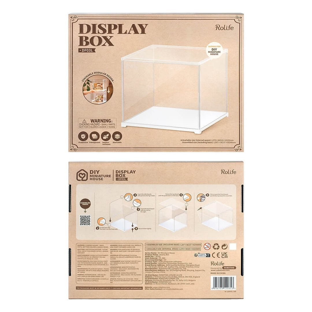 Rolife Miniature House Dust Proof Display Box/Proof No product included UK SOTCK