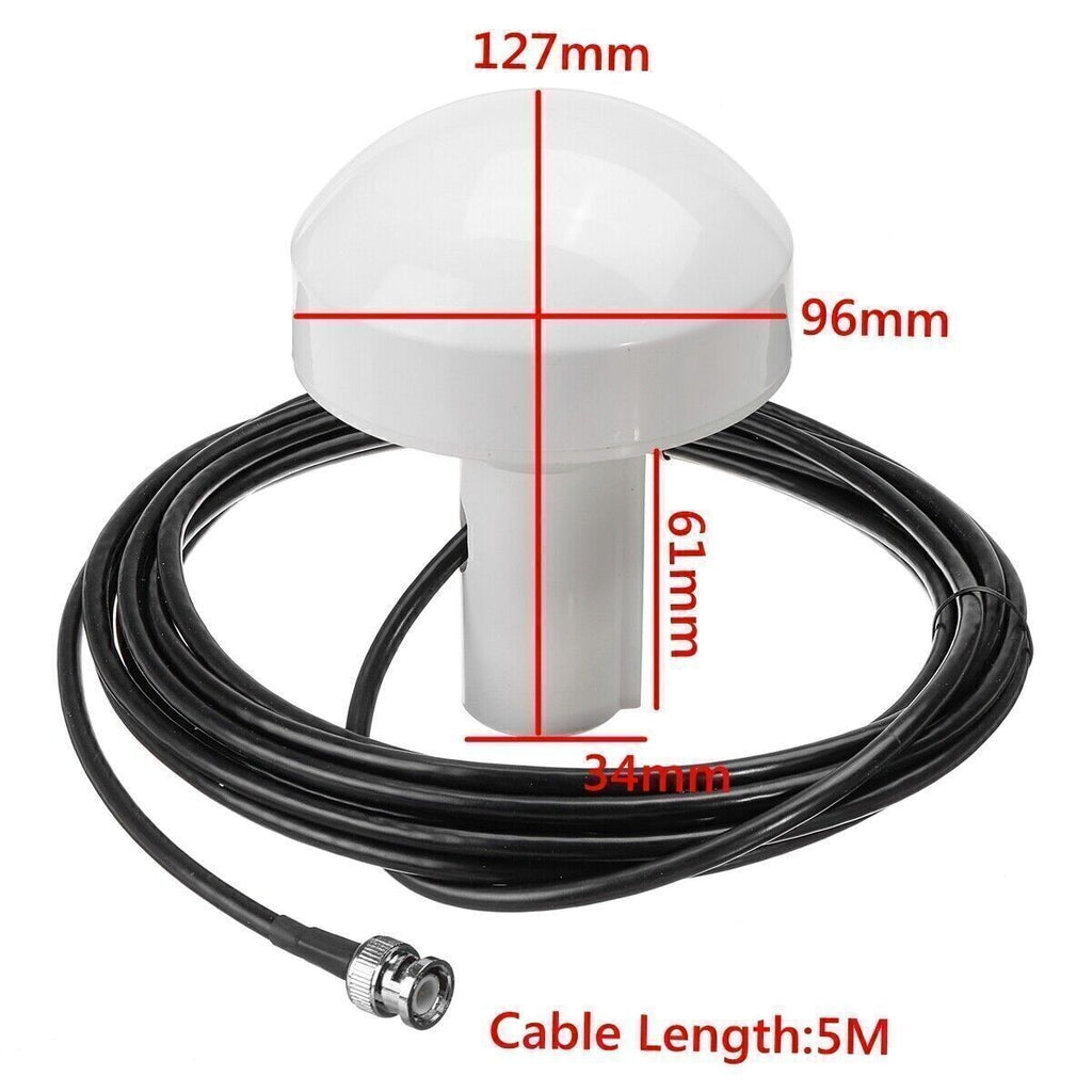 Boat GPS Active Marine Navigation Antenna 5 Meters w/ BNC Male Plug Connector