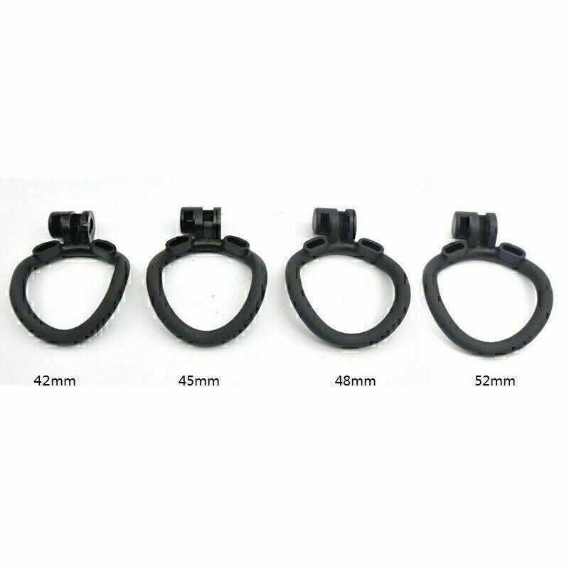 Men's 3D Protective Cage Lock Set with 4 Breathable Rings, Black