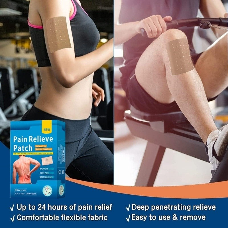 60 Pain Relief Patches Herbal Heat Plaster for Back Knee Neck Shoulder Arthritis
