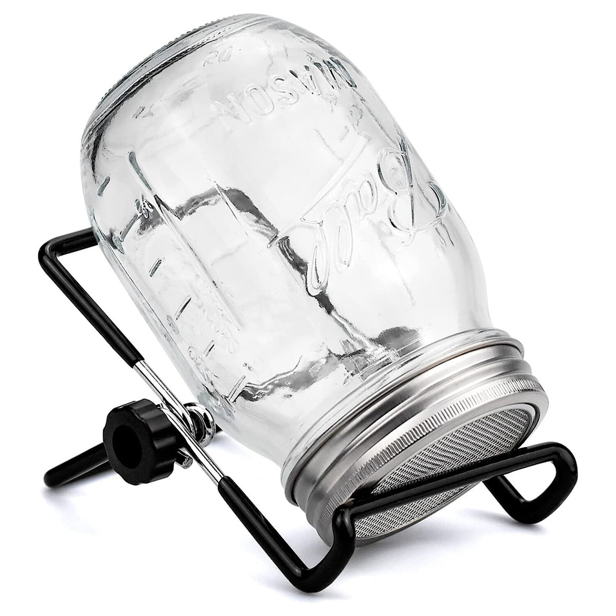 16OZ Seed Sprouter Kit Sprouting Mason Jar w/ Stainless Steel Strainer+Lid+Stand