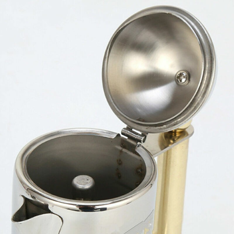 Stovetop Moka Pot - Steel 4Cup Induction Espresso Coffee Maker