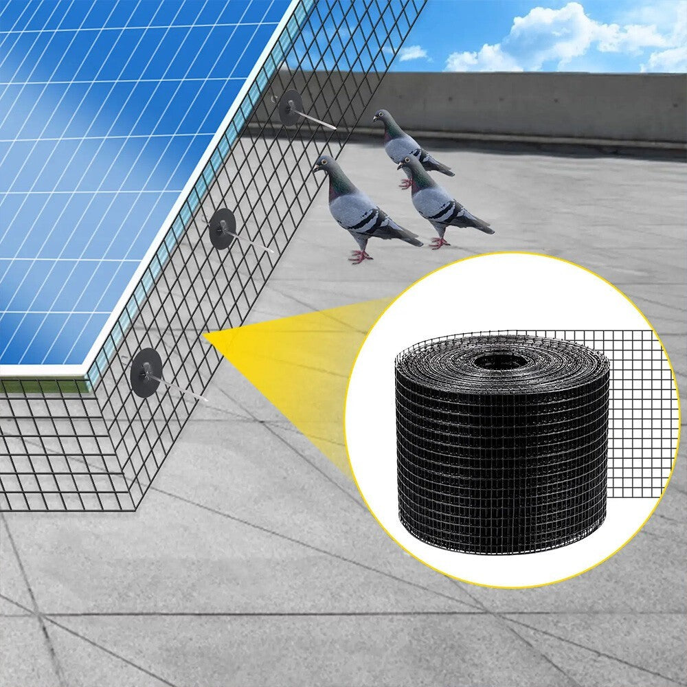 30M Solar Panel Bird Wire Mesh Guard Kit Proofing Pigeons Pest Clips Net Critter