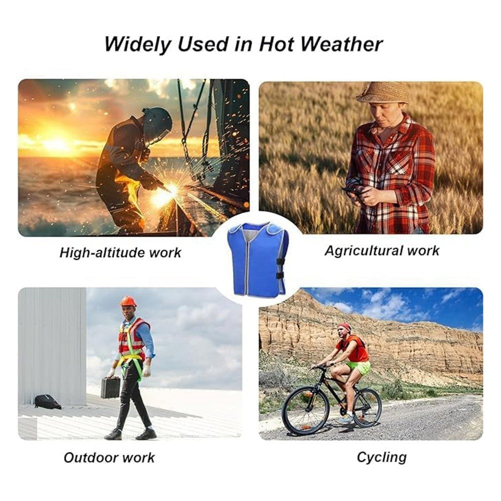 Adjustable Cooling Vest for Men & Women with 20  Ice Packs, Perfect for.*