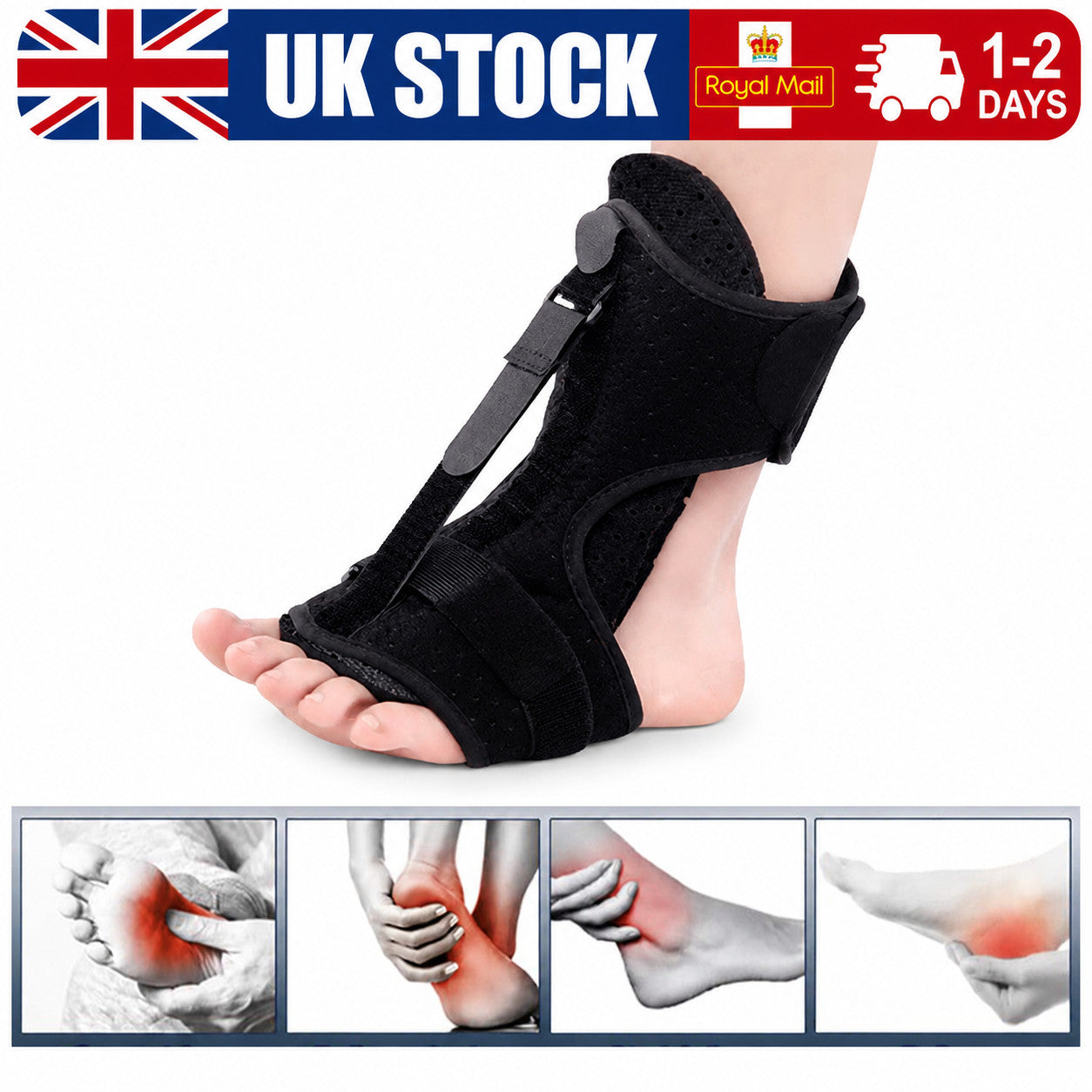 Adjustable Plantar Fasciitis Night Splint Foot Drop Orthotic Brace Splint